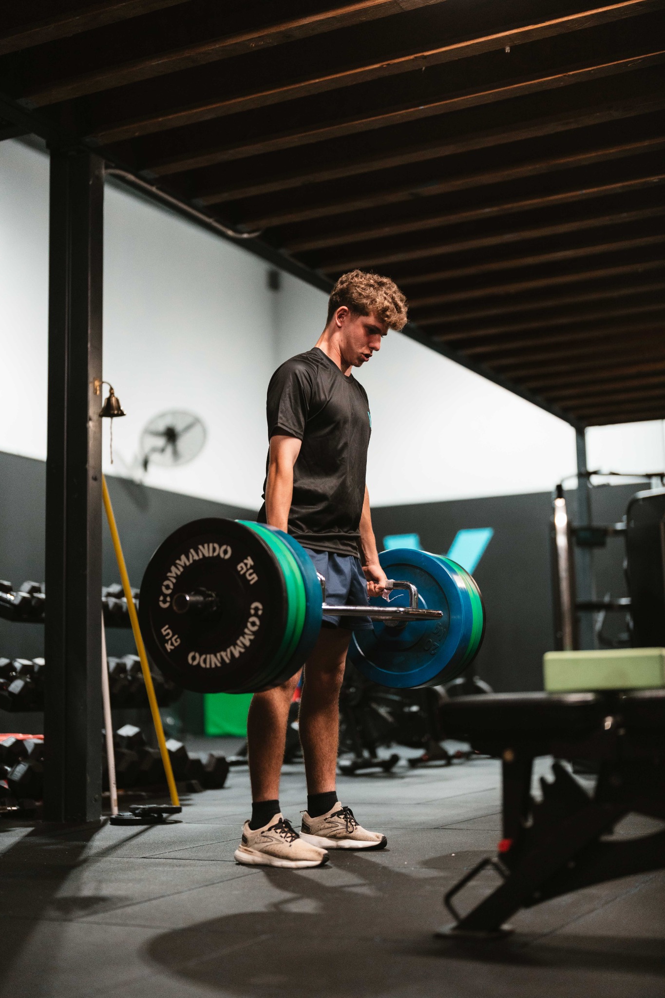 A YPP athlete performing a trap-bar deadlift